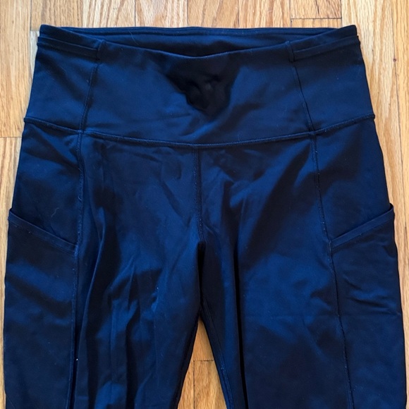 Lululemon sz 8 Fast & Free Crop II Nulux 19" Black High-Waisted Leggings - Picture 4 of 14